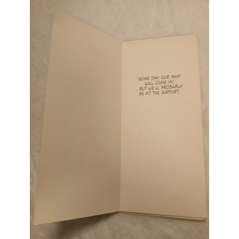 1950 Vintage Funny Charlie Brown Unmarked Card Peanuts W/envelope‎